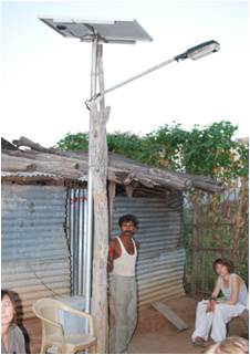 Lampadaire solaire Narmada oorjaa lycéens